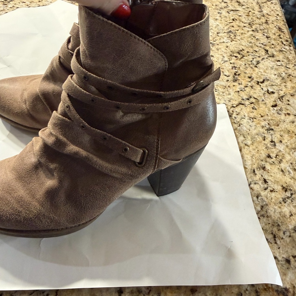 BareTraps Brown Ankle Booties